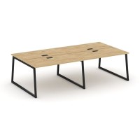 Style Project Fusion SN-4T1.DRS-034 (Тиквуд светлый/Черный) Рабочая станция двухсторонняя