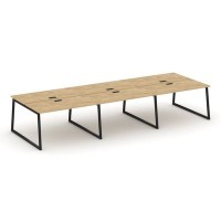 Style Project Fusion SN-4T1.DRS-083 (Тиквуд светлый/Черный) Рабочая станция двухсторонняя