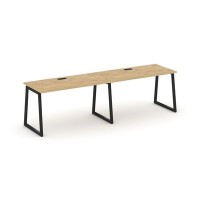 Style Project Fusion SN-4T1.ORS-011 (Тиквуд светлый/Черный) Рабочая станция односторонняя