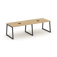 Style Project Fusion SN-4T1.SPRG-011 (Тиквуд светлый/Черный) Стол переговорный