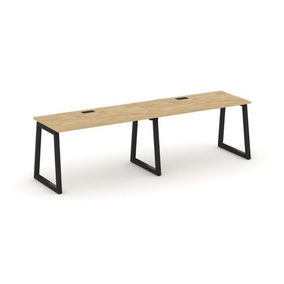 Style Project Fusion SN-5T1.ORS-003 (Тиквуд светлый/Черный) Рабочая станция односторонняя