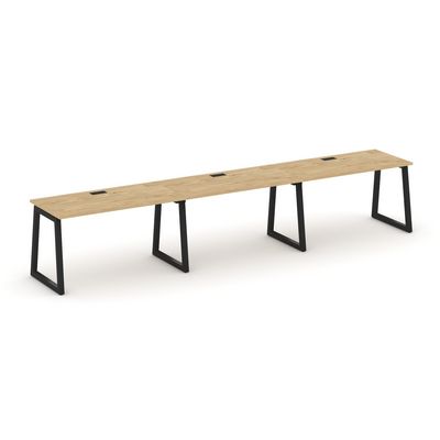 Style Project Fusion SN-5T1.ORS-031 (Тиквуд светлый/Черный) Рабочая станция односторонняя