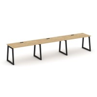 Style Project Fusion SN-5T1.ORS-043 (Тиквуд светлый/Черный) Рабочая станция односторонняя