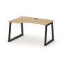 SN-5T1.SPA-002(L) Стол рабочий эргономичный, тиквуд светлый, черный