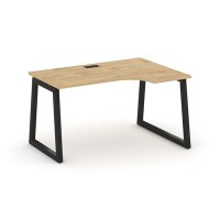 Style Project Fusion SN-5T1.SPA-012(R) (Тиквуд светлый/Черный) Стол рабочий эргономичный