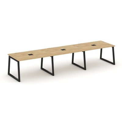 Style Project Fusion SN-5T1.SPRG-022 (Тиквуд светлый/Черный) Стол переговорный