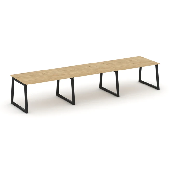 SN-5T1.SPRG-022.3 Переговорный стол, цвет тиквуд светлый, черный