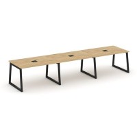 Style Project Fusion SN-5T1.SPRG-023 (Тиквуд светлый/Черный) Стол переговорный