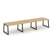 Style Project Fusion SN-5T1.SPRG-023.3 (Тиквуд светлый/Черный) Стол переговорный