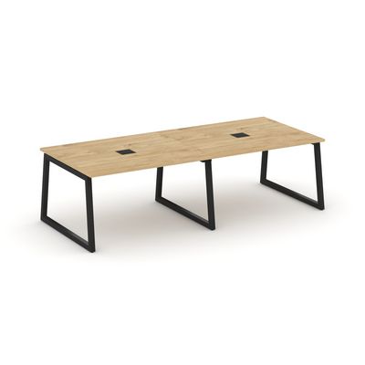 Style Project Fusion SN-5T1.SPRG-044 (Тиквуд светлый/Черный) Стол переговорный