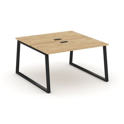 Style Project Fusion SN-6T1.DRS-002 (Тиквуд светлый/Черный) Рабочая станция двухсторонняя