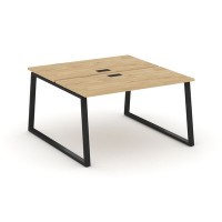 Style Project Fusion SN-6T1.DRS-013 (Тиквуд светлый/Черный) Рабочая станция двухсторонняя