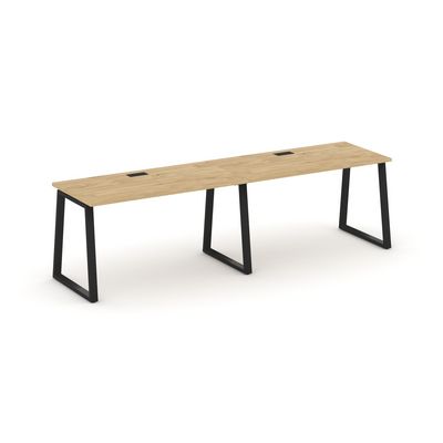 Style Project Fusion SN-6T1.ORS-004 (Тиквуд светлый/Черный) Рабочая станция односторонняя