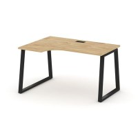 Style Project Fusion SN-6T1.SPA-002(L) (Тиквуд светлый/Черный) Стол рабочий эргономичный