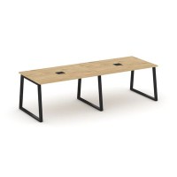 Style Project Fusion SN-6T1.SPRG-013 (Тиквуд светлый/Черный) Стол переговорный