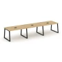 SN-6T1.SPRG-022 Переговорный стол, ЛДСП тиквуд светлый, черный металл
