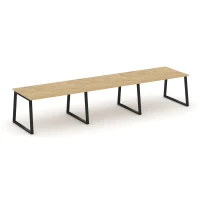 SN-6T1.SPRG-023.3 (Тиквуд светлый/Черный) Стол переговорный