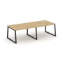 SN-6T1.SPRG-043.3 Стол для переговоров, тиквуд светлый, черный металл