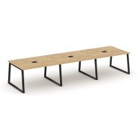 Style Project Fusion SN-6T1.SPRG-052 (Тиквуд светлый/Черный) Стол переговорный