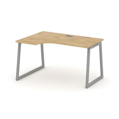 Style Project Fusion SN-4T1.SPA-011(L) (Тиквуд светлый/Серый) Стол рабочий эргономичный