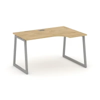 SN-4T1.SPA-022(R) (Тиквуд светлый/Серый) Стол рабочий эргономичный