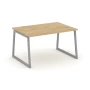 SN-4T1.SPRG-004.3 Стол для переговоров, ЛДСП тиквуд светлый, серый