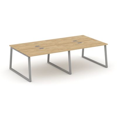 Style Project Fusion SN-6T1.DRS-043 (Тиквуд светлый/Серый) Рабочая станция двухсторонняя