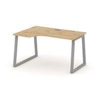 Style Project Fusion SN-6T1.SPA-001(L) (Тиквуд светлый/Серый) Стол рабочий эргономичный