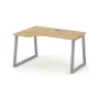 SN-6T1.SPA-011(L) Стол рабочий эргономичный, цвет тиквуд светлый, серый
