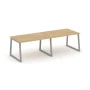 SN-6T1.SPRG-012.3 Стол для переговоров, ЛДСП тиквуд светлый, серый м/к