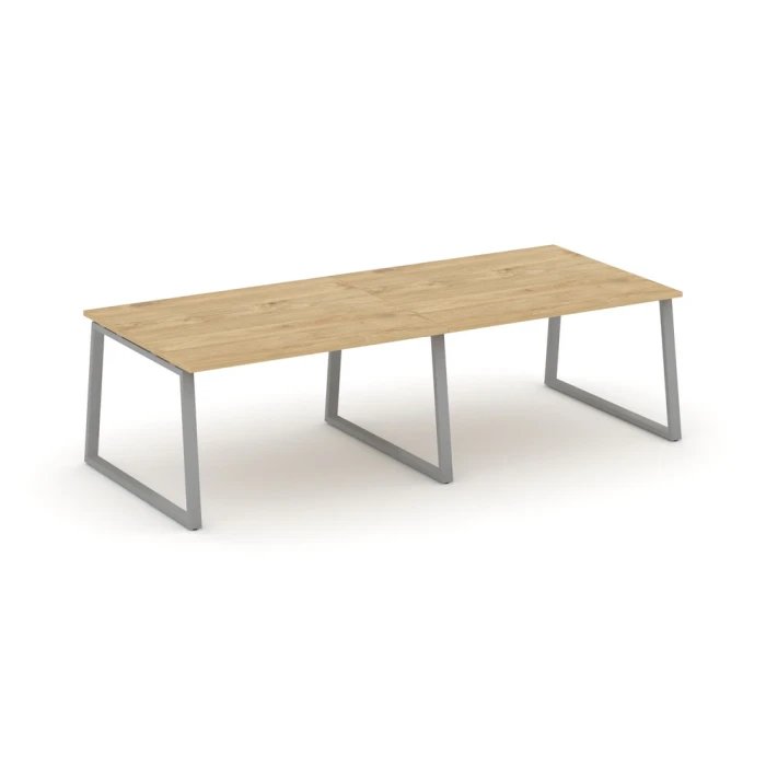SN-6T1.SPRG-044.3 Переговорный стол, ЛДСП тиквуд светлый, серый металл