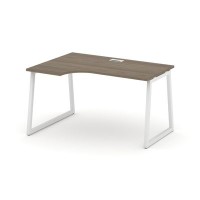 Style Project Fusion SN-4T1.SPA-021(L) (Вяз благородный/Белый) Стол рабочий эргономичный