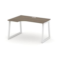 Style Project Fusion SN-5T1.SPA-002(L) (Вяз благородный/Белый) Стол рабочий эргономичный