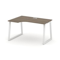 Style Project Fusion SN-6T1.SPA-021(L) (Вяз благородный/Белый) Стол рабочий эргономичный