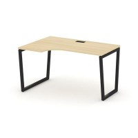 Style Project Fusion SN-4T2.SPA-002(L) (Акация лорка/Черный) Стол рабочий эргономичный