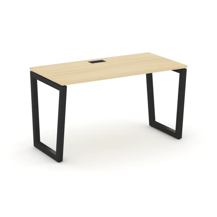 SN-5T2.SP-014 Стол рабочий, акация лорка ЛДСП, черный м/к