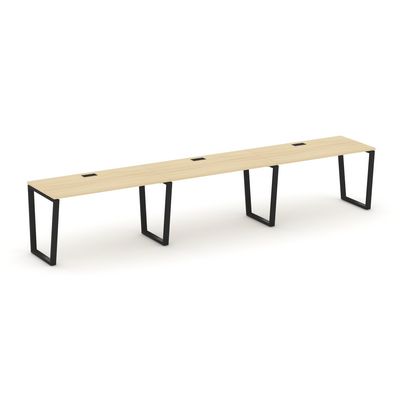 Style Project Fusion SN-6T2.ORS-034 (Акация лорка/Черный) Рабочая станция односторонняя