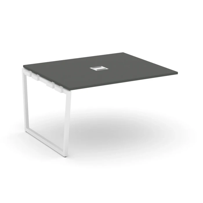 SN-4T2.NSPRG-032 Проходной наборный элемент переговорного стола, антрацит, металл белый