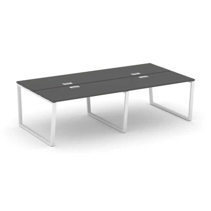 SN-6T2.DRS-032 Рабочая двухсторонняя станция, антрацит, металл белый
