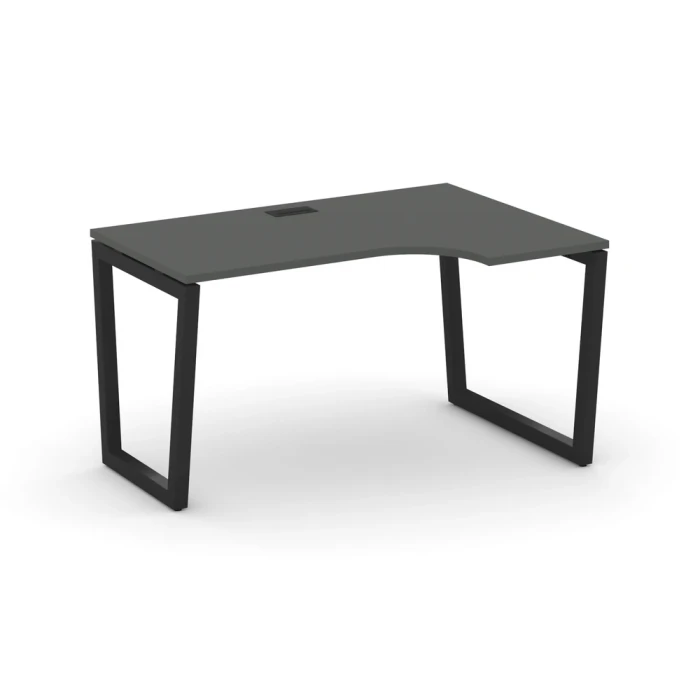 SN-5T2.SPA-021(R) Стол рабочий эргономичный, ЛДСП антрацит, металл черный