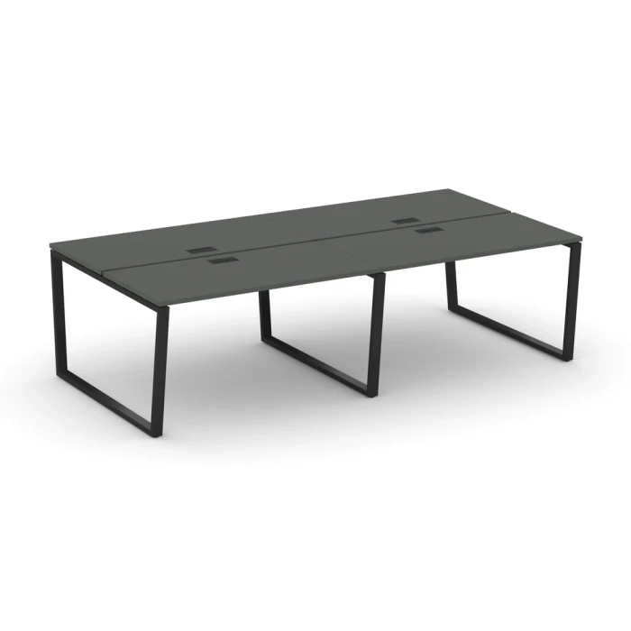 SN-6T2.DRS-043 Рабочая станция двухсторонняя, цвет ЛДСП антрацит, металл черный