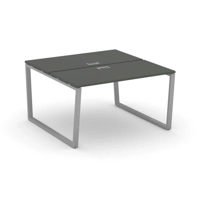 SN-6T2.DRS-022 Рабочая станция двухсторонняя, цвет ЛДСП антрацит, м/к серый