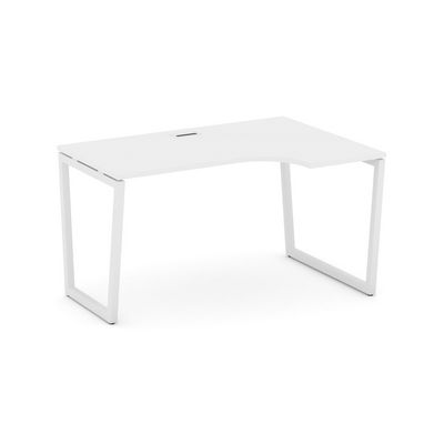 Style Project Fusion SN-4T2.SPA-011(R) (Белый/Белый) Стол рабочий эргономичный