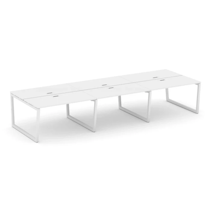 SN-5T2.DRS-074 Рабочая двухсторонняя станция, белый, белый металл