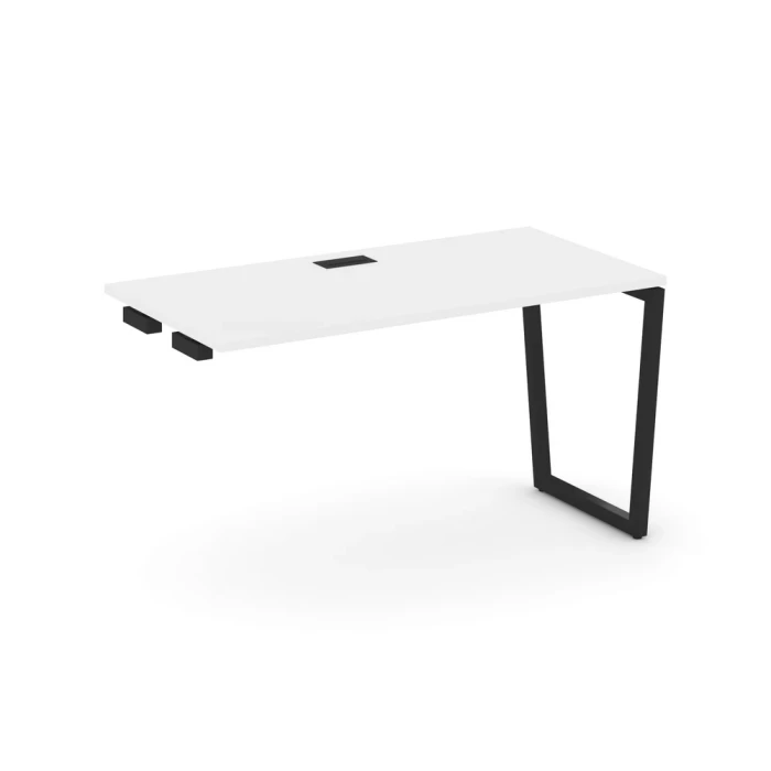 SN-4T2.OPRS-012 Стол приставка к опорным элементам, ЛДСП белый, м/к черный