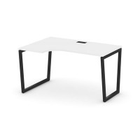 Style Project Fusion SN-4T2.SPA-002(L) (Белый/Черный) Стол рабочий эргономичный