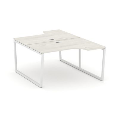 Style Project Fusion SN-4T2.DRPA-021 (Дуб наварра/Белый) Рабочая станция эргономичная