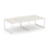 Style Project Fusion SN-4T2.DRS-053 (Дуб наварра/Белый) Рабочая станция двухсторонняя