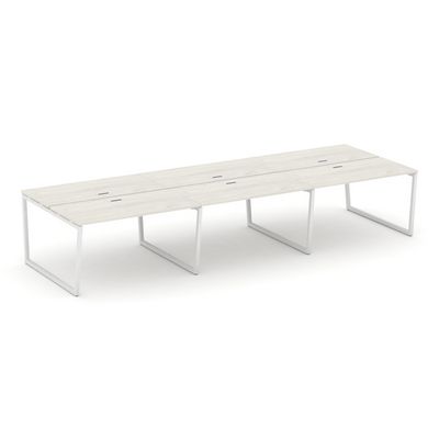 Style Project Fusion SN-4T2.DRS-061 (Дуб наварра/Белый) Рабочая станция двухсторонняя