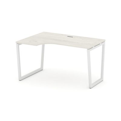 Style Project Fusion SN-4T2.SPA-022(L) (Дуб наварра/Белый) Стол рабочий эргономичный